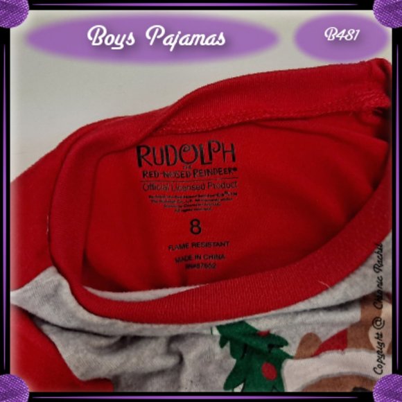 Red and Black Rudolph Pajamas - Picture 5 of 6